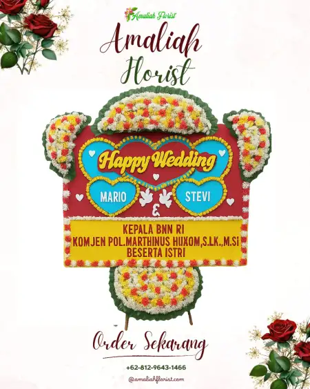 Papan Bunga Pernikahan Kalimanis